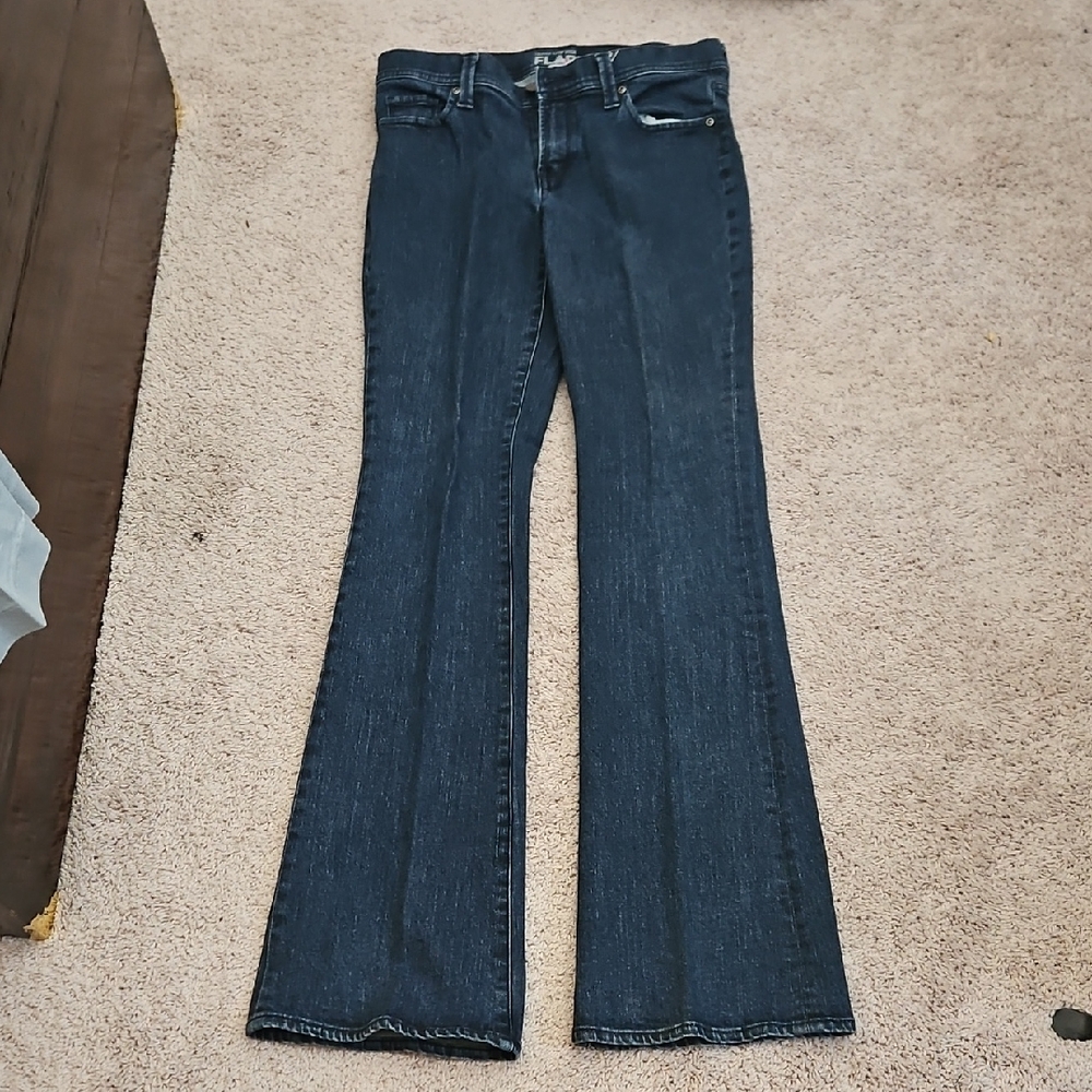 New York & Company Dark Blue Flare Jeans
